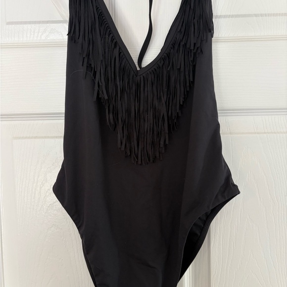 l*space Black Fringe One-Piece Swimsuit - Picture 7 of 10